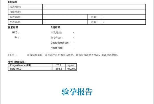 验孕报告
